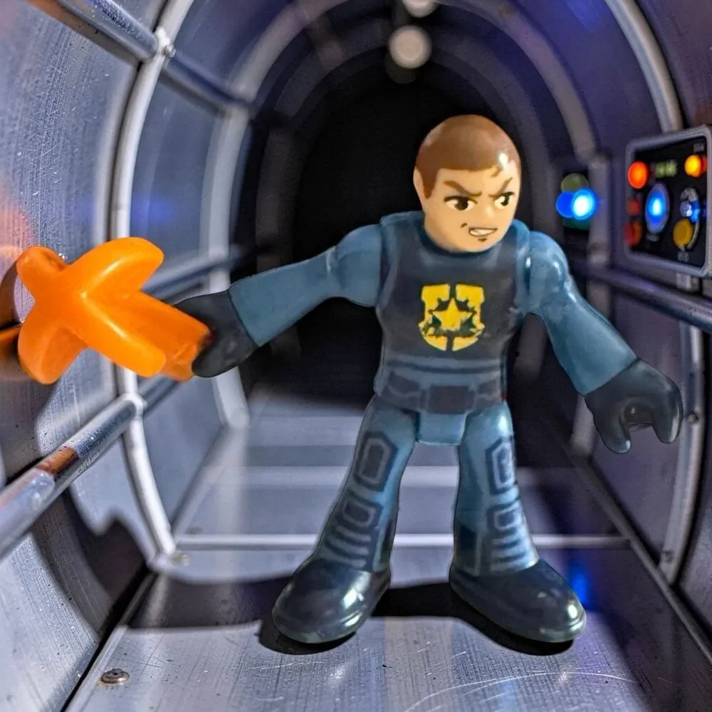Fisher Price Imaginext Motorized Villain Robot Projectile & Figure WORKS